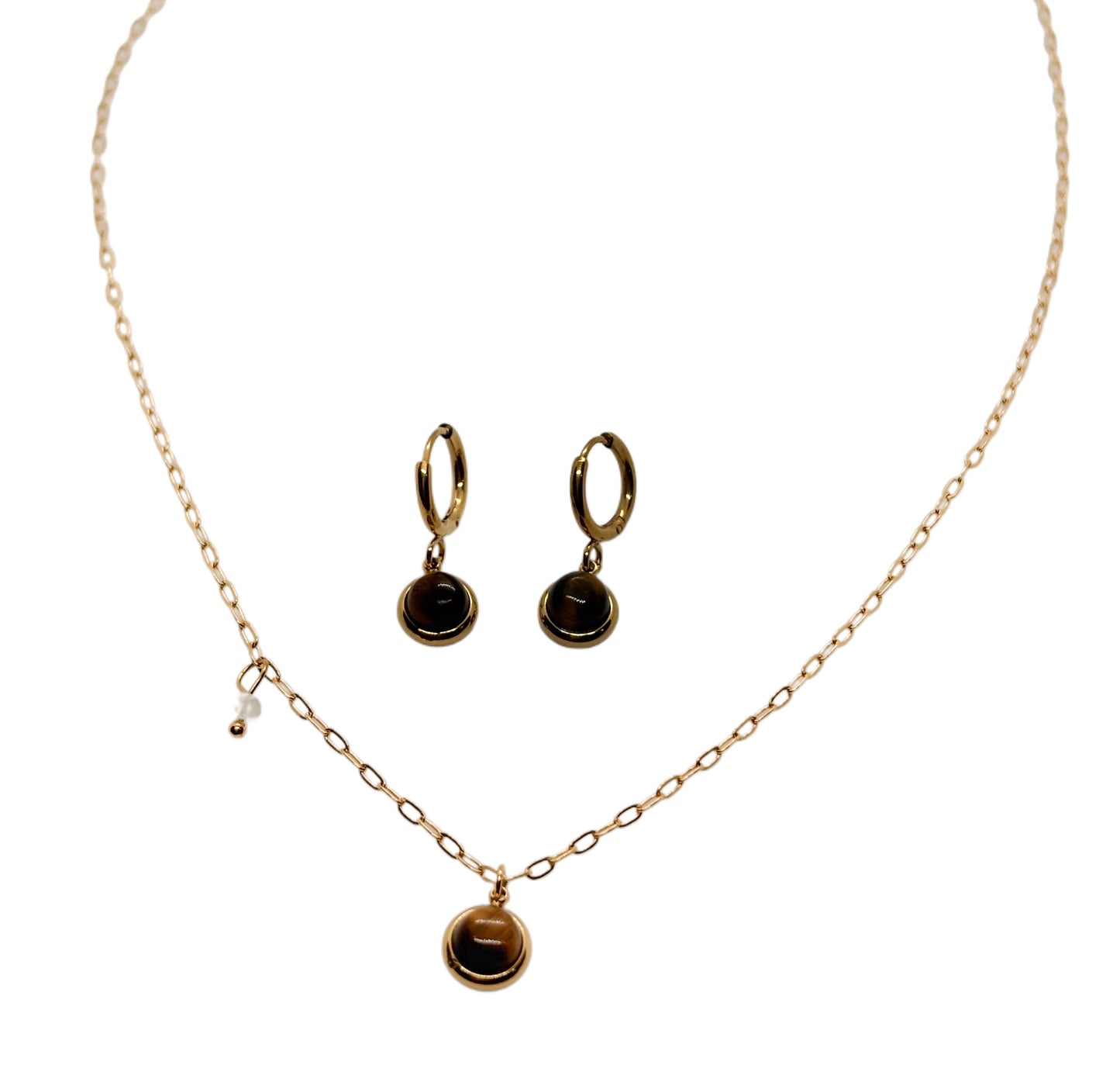 Pack Castaña – Pendientes + Collar