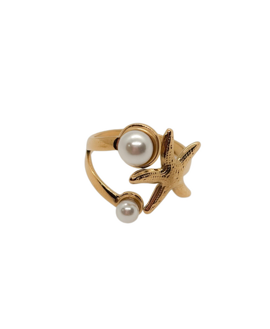 Anillo Estrella Perlada